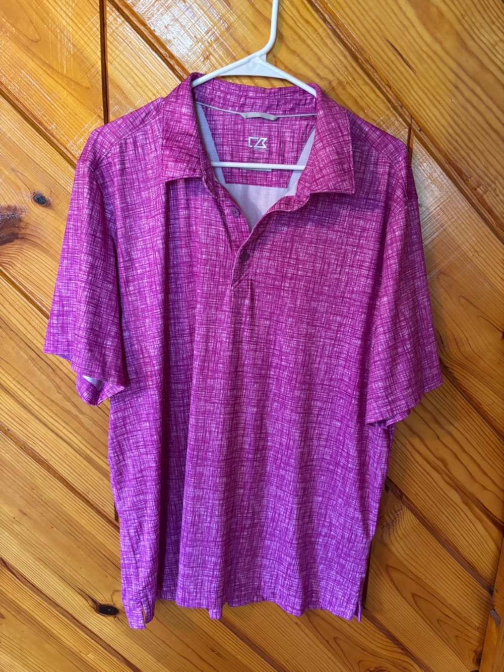 Cutter & Buck Women’s Magenta Textured Polo